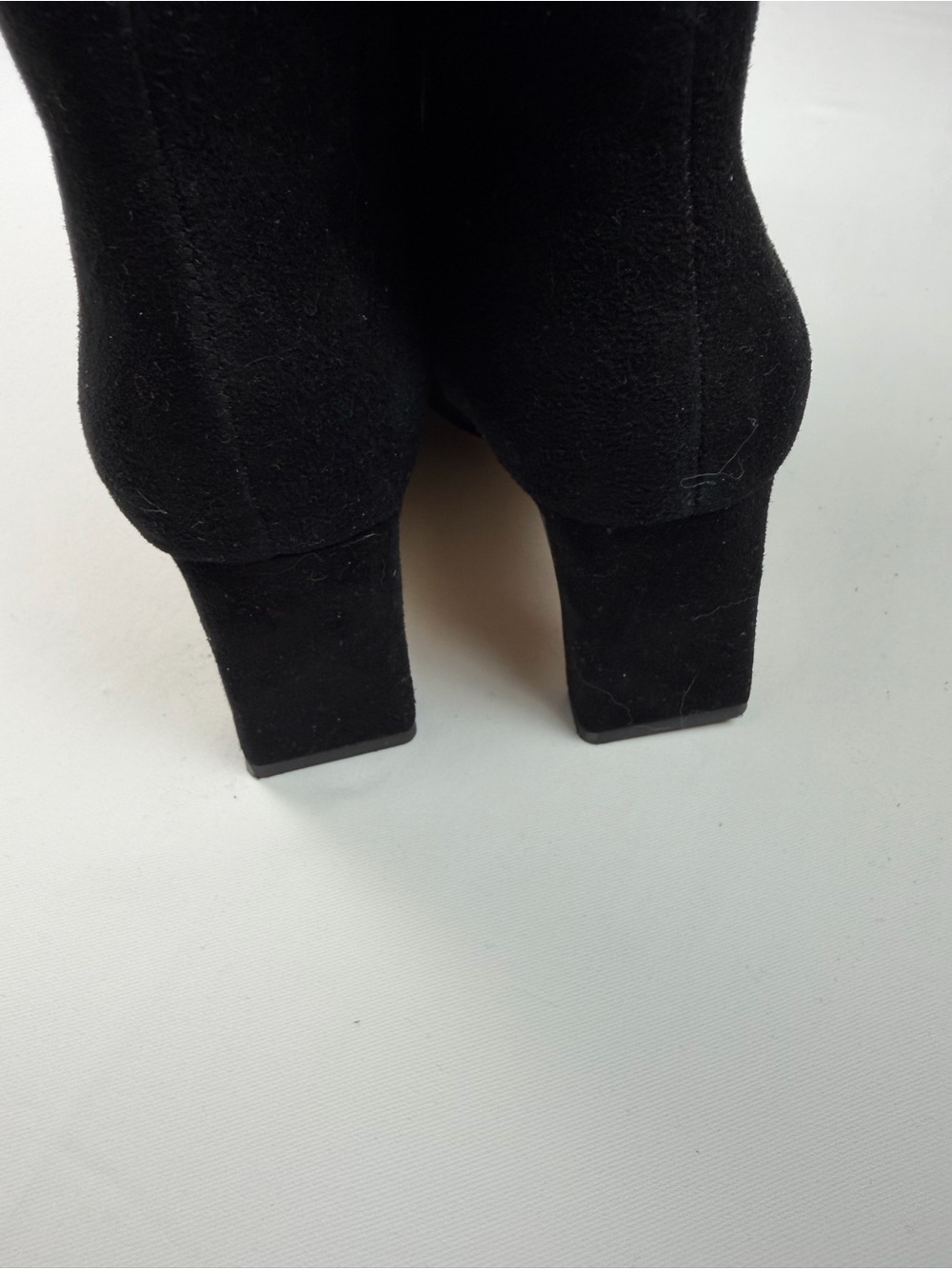 Classic Sam Edelman Sylvia Style Knee High Suede Black Boots side half zip 6 - Picture 7 of 16